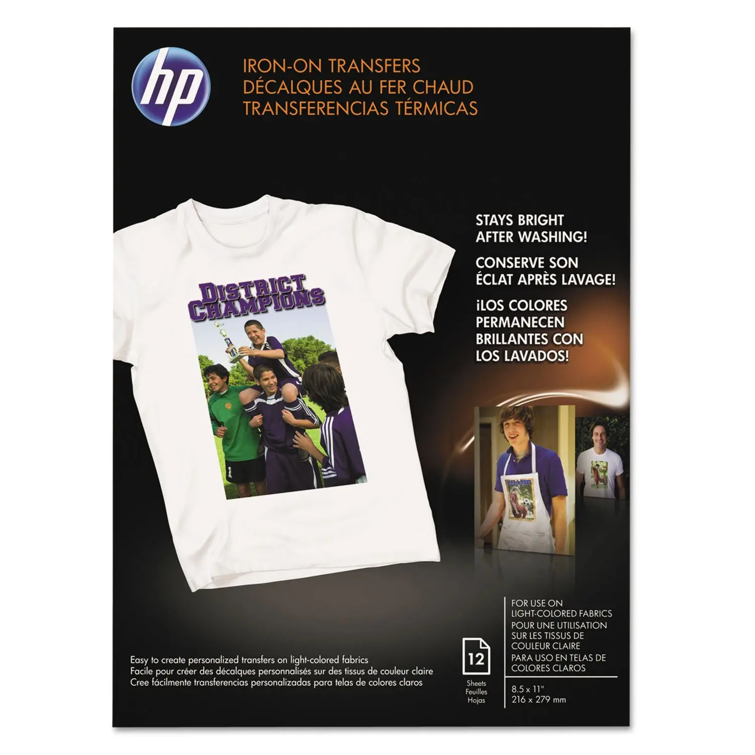 hewlett packard hp iron-on tshirt transfers a4 pk/12 - Can you use a regular printer for T shirt transfers
