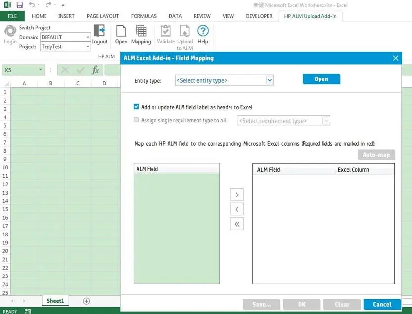 hewlett-packard quality center microsoft excel add-in - How do I add HP ALM plugin to Excel