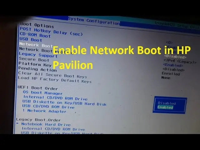 hewlett-packard computer setup pxe boot - How do I boot into PXE mode