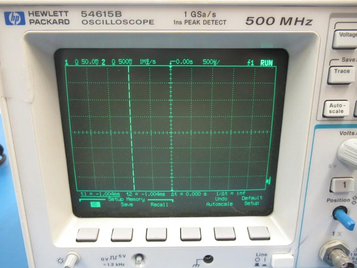hewlett packard 54615b oscilloscope spec - How do I choose an oscilloscope frequency