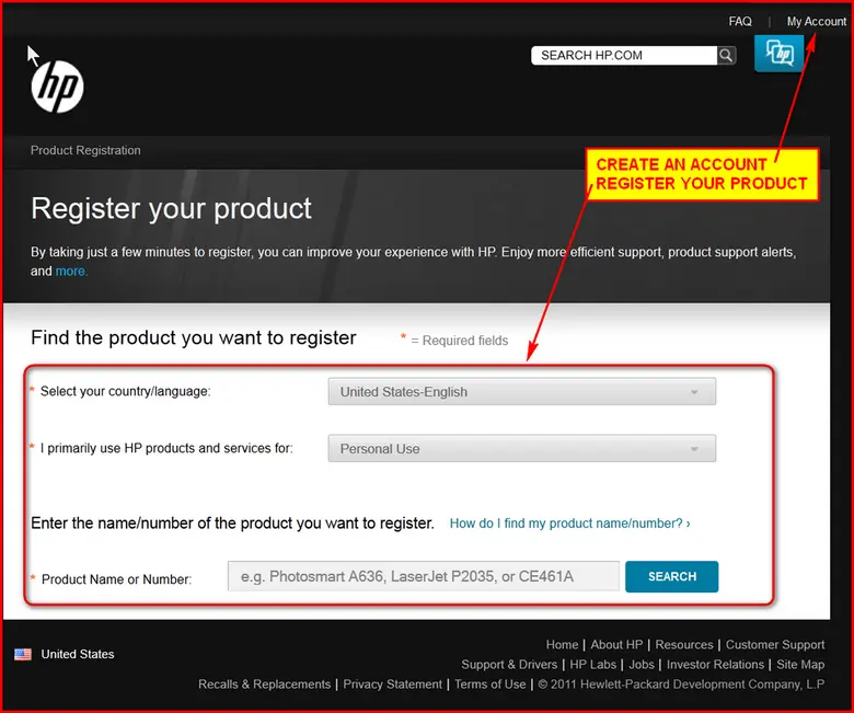 hewlett packard printer registration - How do I register my HP printer