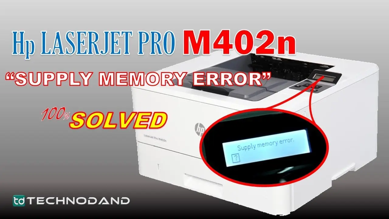 hewlett packard 402 supply memory error - How do I reset the memory on my HP printer