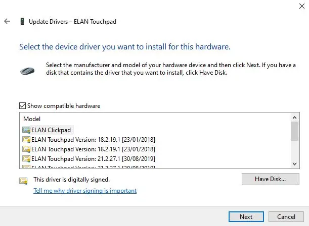 elan touchpad driver hewlett-packard - How do I update my Elan touchpad driver