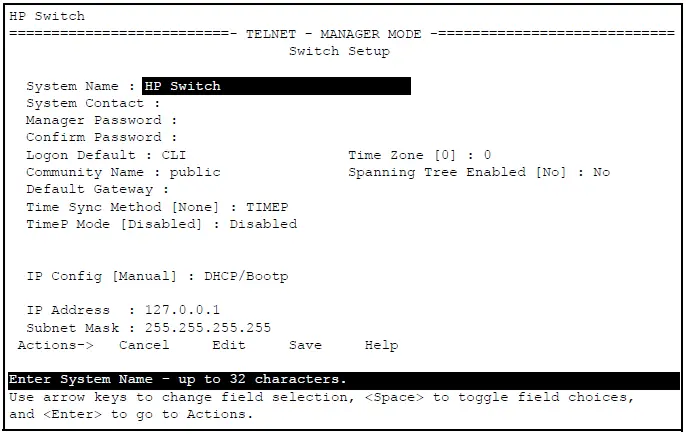 hewlett packard enterprise switch default password - What is the default password for the HP switch 2530