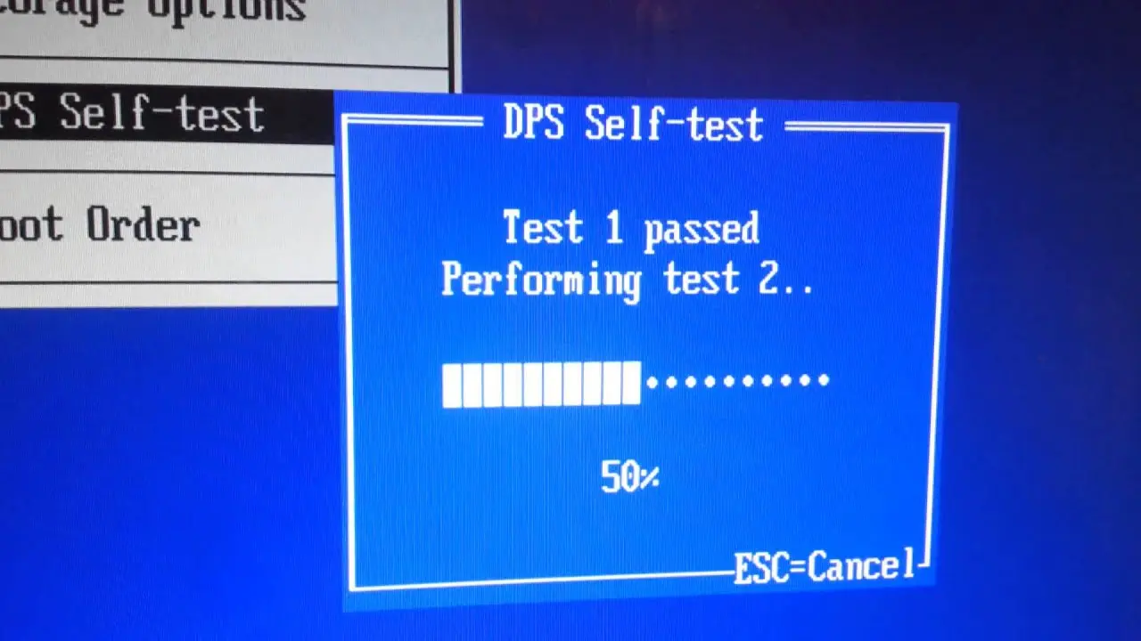 hewlett packard setup utility dps self test - What is the full form of DPS self test