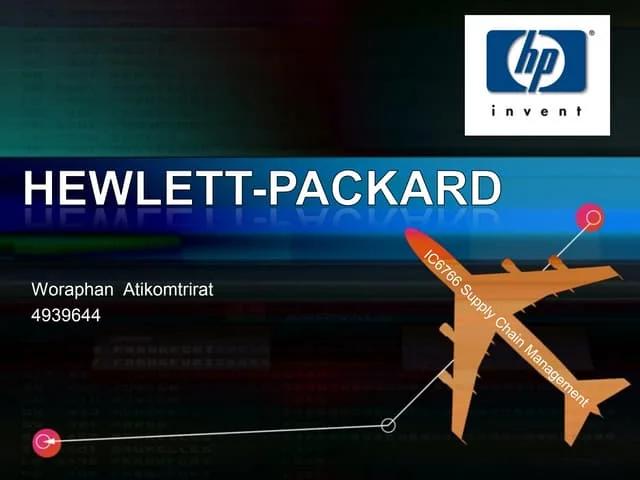 hewlett packard logistics - What is the supply chain of HP