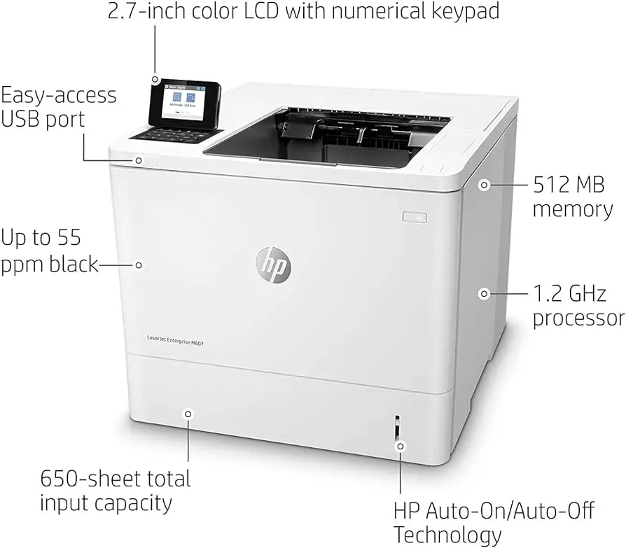 book on hewlett packard laserjet enterprise m607 - When did the HP M607 come out