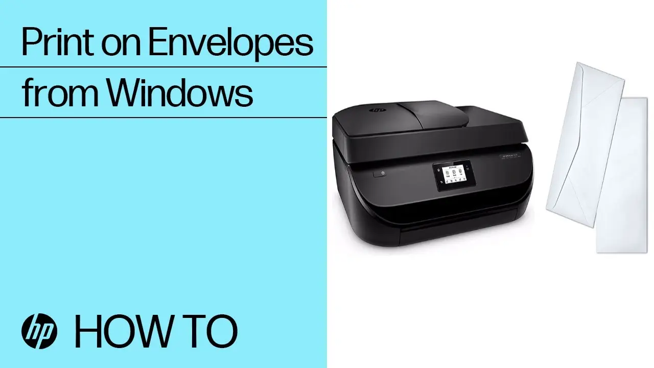 hewlett packard printers and envelope addressing - Which machine prints addresses on envelope